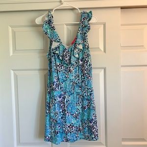 Lilly Pulitzer Alessa Romper Light Aqua Spritz